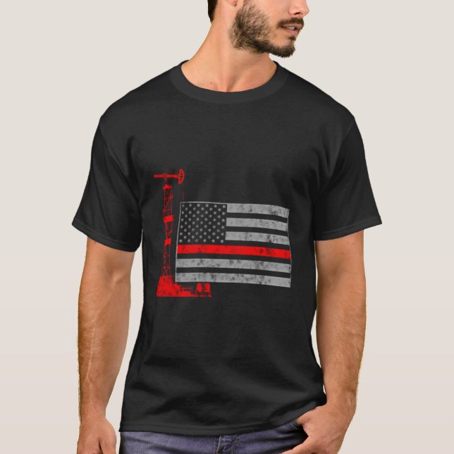 Camiseta Presente De Bandeira De Petróleo Para Trabalhadore (Frente)