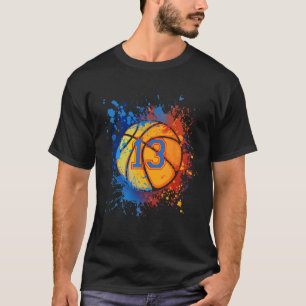 Camiseta Presente De Basquete De Aniversário De 13 Anos De 