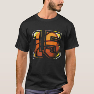 Camiseta Presente de Basquete de Aniversário de 15 para o J