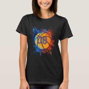 Camiseta Presente De Basquete De Aniversário De 8 Anos Para