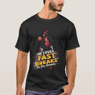 Camiseta Presente de basquete engraçado para Doberman Pinsc