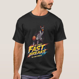 Camiseta Presente de basquete engraçado para Doberman Pinsc