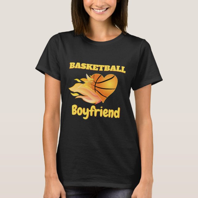 Camiseta Presente de basquete para fiery Heart Basball (Frente)