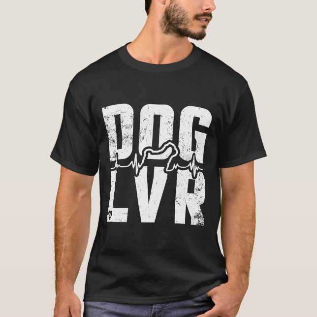 Camiseta Presente de Batidas de Coração de Pug Ousado (Frente)