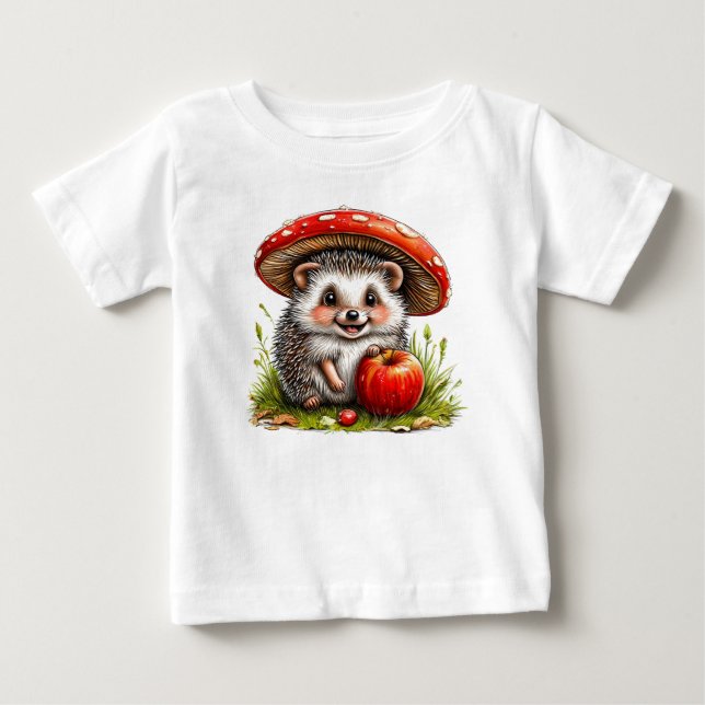 Camiseta 🦔 Presente de Bebêouriço-Cacheiro Fofo ✨ (Frente)