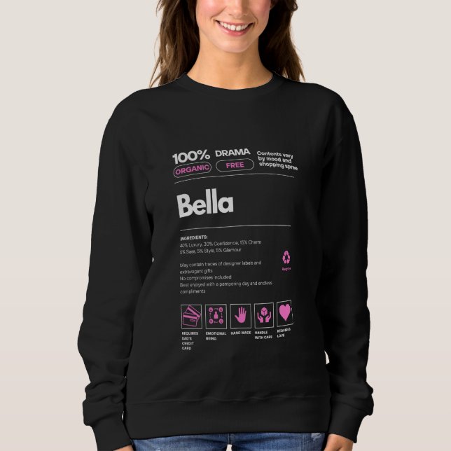 Camiseta Presente de Bella Name para Mulheres Bella Nutriçã (Frente)