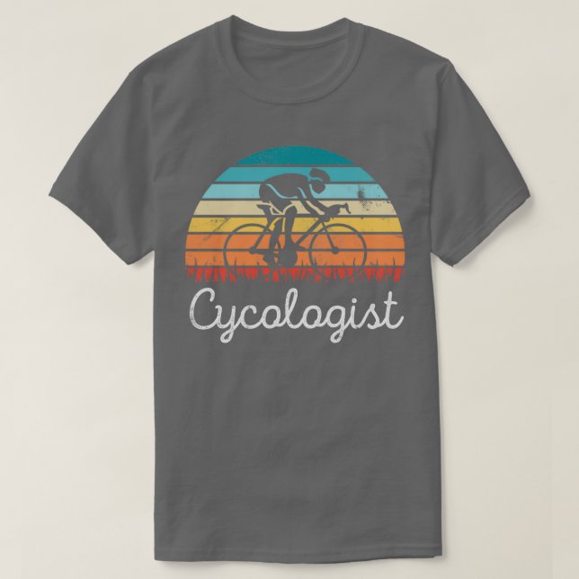 Camiseta Presente de Bicicleta de Ciclo Retro-Circulante (Frente do Design)