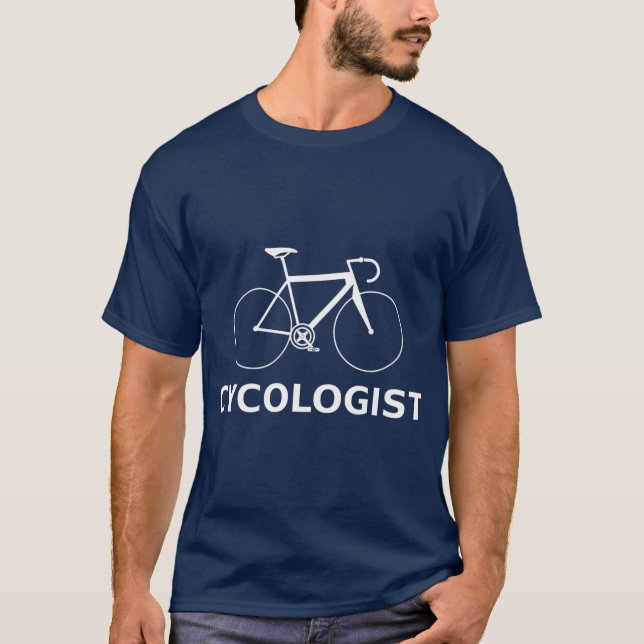 Camiseta Presente de bicicleta de psicologia do ciclo de ci (Frente)