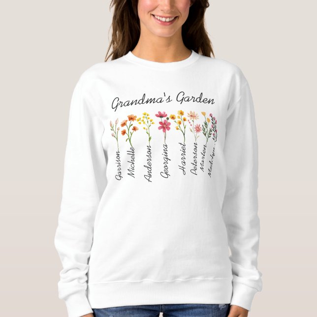 Camiseta Presente de Birthflower personalizado para vovó ja (Frente)