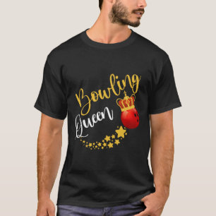Camiseta Presente de Boliche para Mulheres Rainha do Jogado