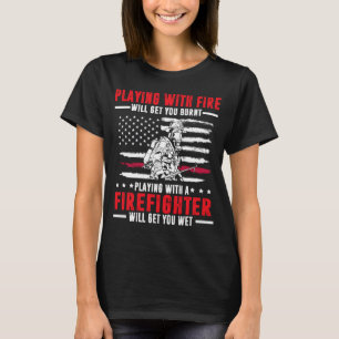 Camiseta Presente de Bombeiro para Homens Bombeiro Engraçad