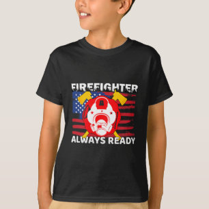 Camiseta Presente de Bombeiro Sempre Pronto Citações Orgulh