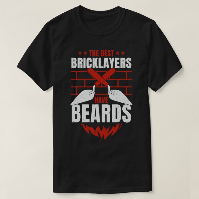 Camiseta Presente de Brick Layer Mason Beard (Frente do Design)
