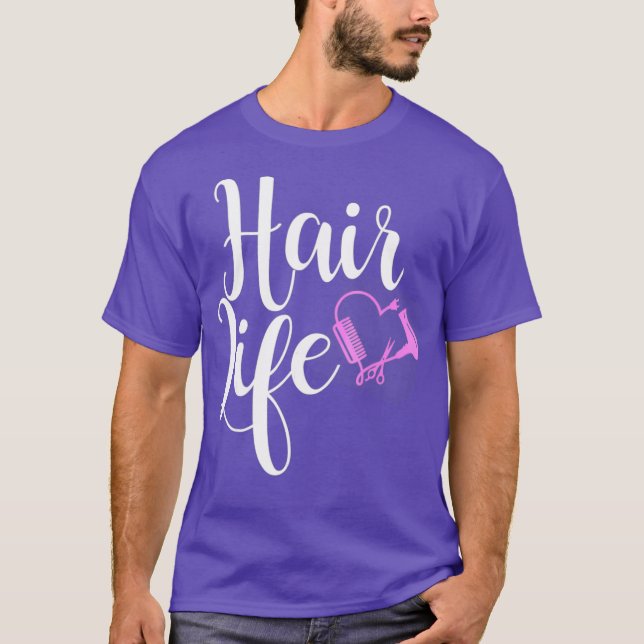 Camiseta Presente de cabeleireiro na vida dos cabelos (Frente)