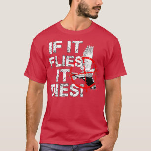 Camiseta Presente de caça à codorniz de design de colheita