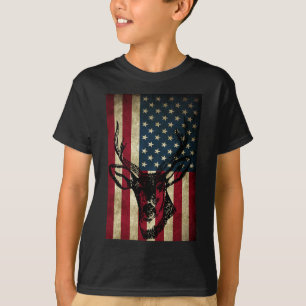 Camiseta Presente de caça a veados Patriótico da Bandeira e