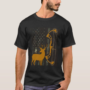 Camiseta Presente De Caça Para Deer Hunt, Bandeira Da Camo 