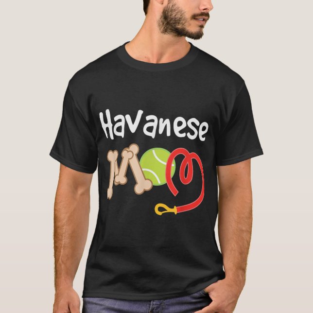 Camiseta Presente de Cachorro Bonito da Mãe Havanesa (Frente)