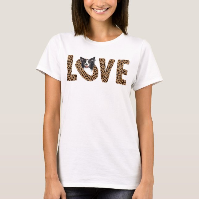 Camiseta presente de cachorro Collie amante de cães (Frente)