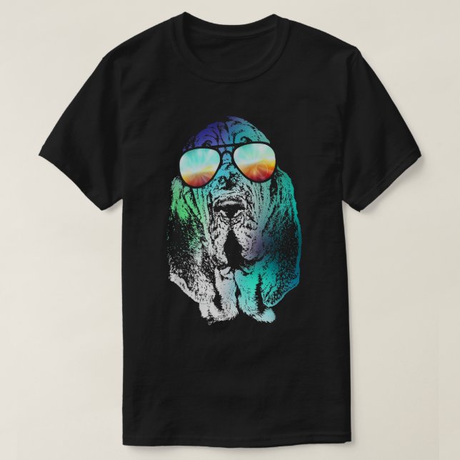 Camiseta Presente de cachorro Disco Groovy Bloodhound  (Frente do Design)