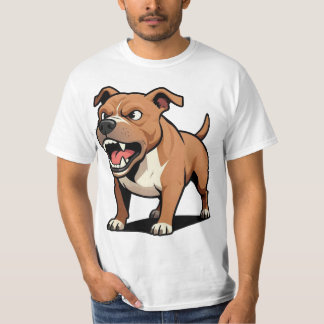 Camiseta Presente de Cachorro Pitbull Marrom Raivoso de Des