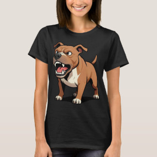 Camiseta Presente de Cachorro Pitbull Marrom Raivoso de Des