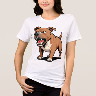 Camiseta Presente de Cachorro Pitbull Marrom Raivoso de Des