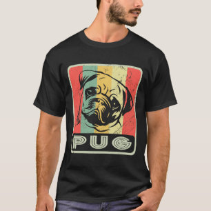 Camiseta Presente de cachorro Pug Vintage para amante de cã