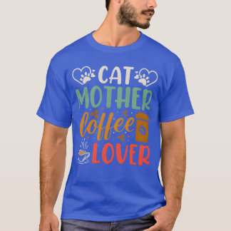 Camiseta presente de café da mãe de gato