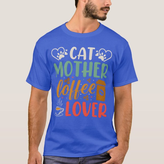 Camiseta presente de café da mãe de gato (Frente)
