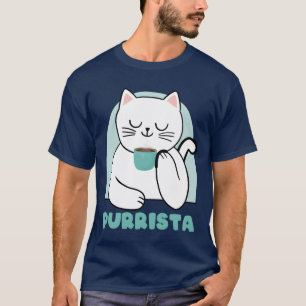 Camiseta Presente de café do gato de torrefação de café Pur