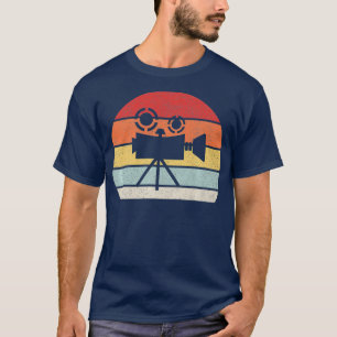 Camiseta Presente De Camera Retro Vintage Para Cineasta