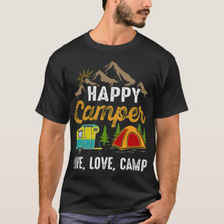 Camiseta Presente de caminhada para acampamento feliz