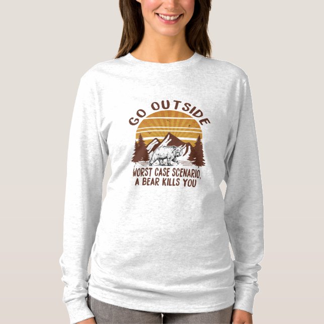 Camiseta Presente de Camper | Saia do pior cenário do cenár (Frente)