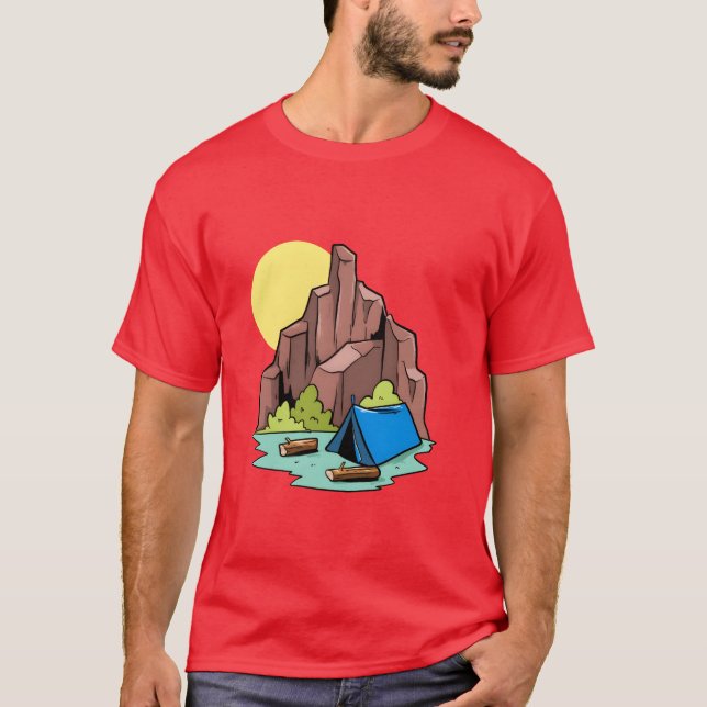 Camiseta Presente de Camping Acampamento Acampamento Campin (Frente)
