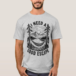 Camiseta Presente de Camping em Rede ao Ar Livre Lago da Mo