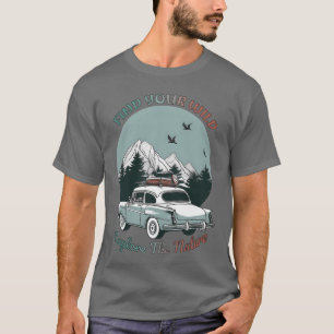 Camiseta Presente de Camping Encontre Sua Natureza Selvagem