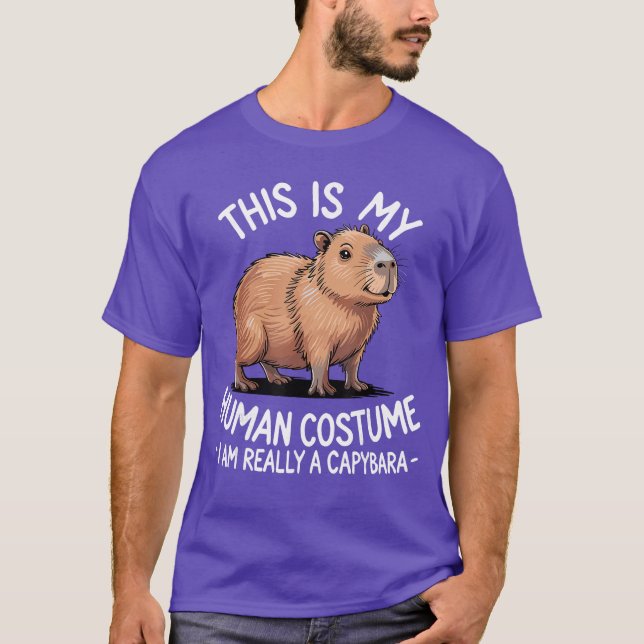 Camiseta Presente de Capivara de Fantasia Engraçada (Frente)