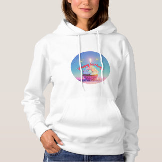 Camiseta Presente de capuz de aniversário para ela