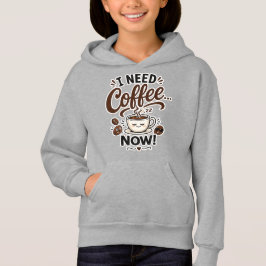 Camiseta Presente de Capuz de Café para Crianças Divertidas