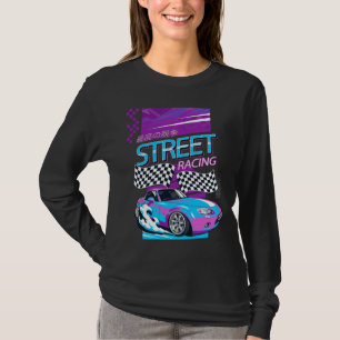 Camiseta Presente de Cara de carro Street Racing Tee Pr