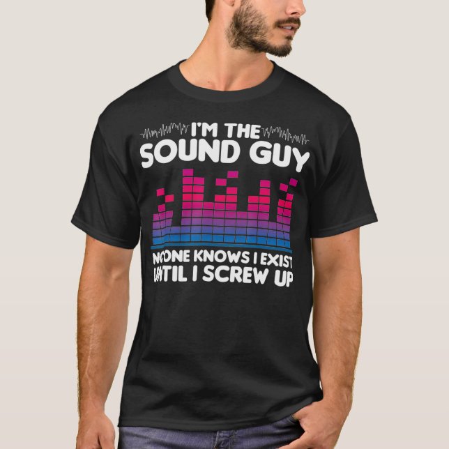 Camiseta Presente de Cara de som engraçado para o técnico (Frente)