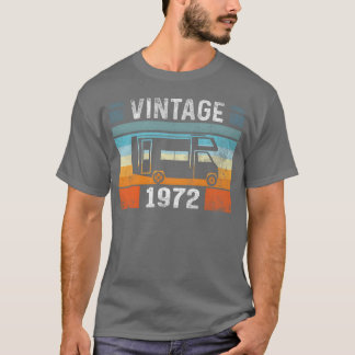 Camiseta Presente de Caravana de Aniversário Vintage 1972 d