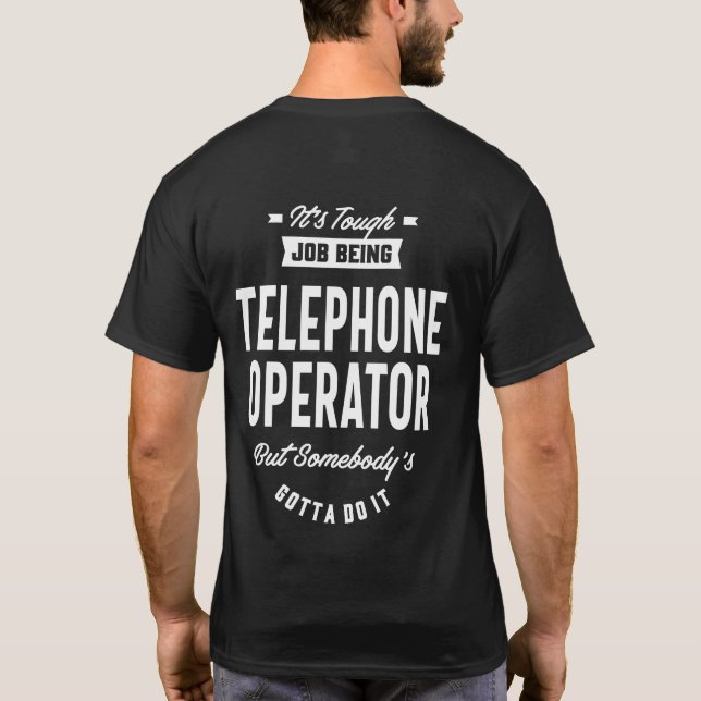 Camiseta Presente de Cargo de Operador Telefônico (Verso)