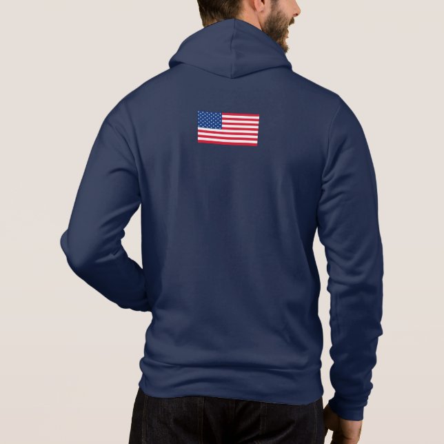 Camiseta Presente de Casaco Personalizado com Bandeira Amer (Verso)