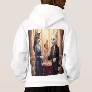 Camiseta Presente de Casal de Gatos Adoráveis - "Meu Presen