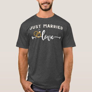 Camiseta Presente de Casamento Recém-Casados Noiva e Noivo