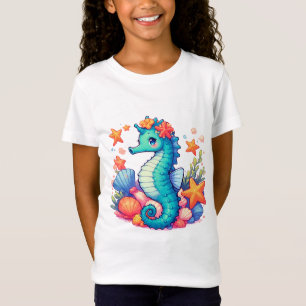 Camiseta 🐚 Presente de Cavalo-Marinho Fofo para Crianças q