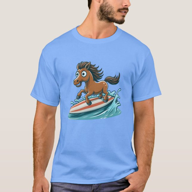 Camiseta presente de Cavalo surf (Frente)