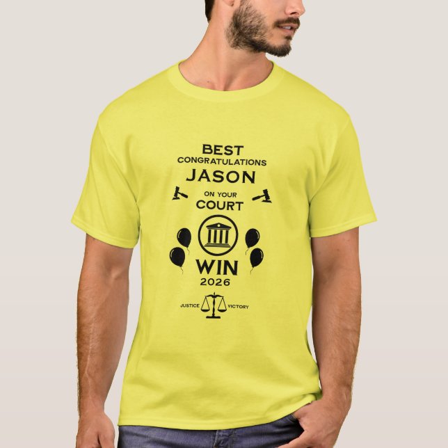 Camiseta Presente de Celebração da Vitória da Lei (Frente)